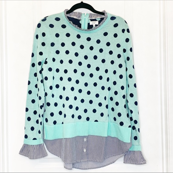 crown & ivy Sweaters - Crown & Ivy Polka Dot Layered Sweater